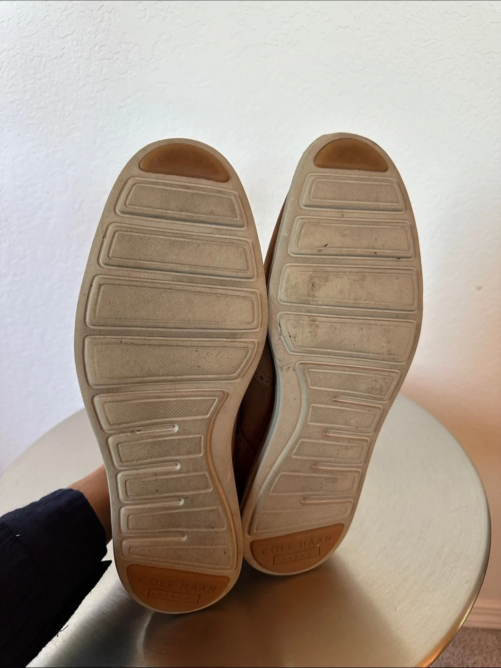 Cole Haan Brown Suede Wingtip Derby Shoes - Original Ground
